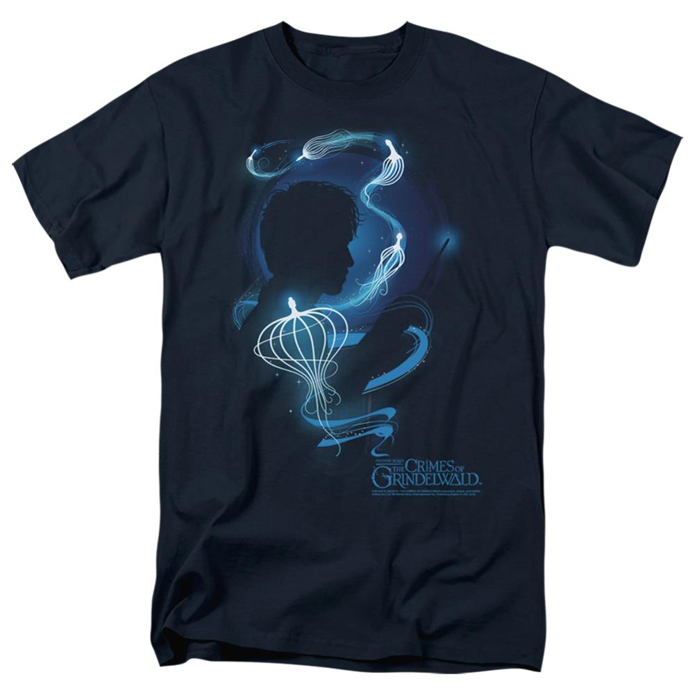 Fantastic Beasts: The Crimes of Grindelwald Newt Silhouette Men's 18/1 Cotton Short-Sleeve T-Shirt