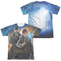 Fantastic Beasts: The Crimes of Grindelwald Team Up (Front/Back Print) Men's Regular Fit Poly Cotton Short-Sleeve T-Shirt