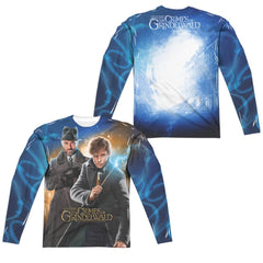Fantastic Beasts: The Crimes of Grindelwald Team Up (Front/Back Print) Men's Regular Fit Polyester Long-Sleeve T-Shirt