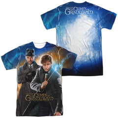 Fantastic Beasts: The Crimes of Grindelwald Team Up (Front/Back Print) Men's Regular Fit Polyester Short-Sleeve T-Shirt