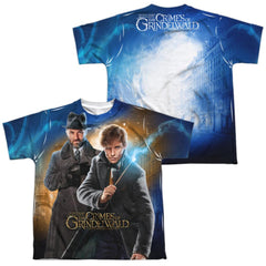 Fantastic Beasts: The Crimes of Grindelwald Team Up (Front/Back Print) Youth Regular Fit Poly Short-Sleeve T-Shirt