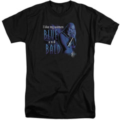 Farscape Blue And Bald Men's 18/1 Tall Cotton Short-Sleeve T-Shirt