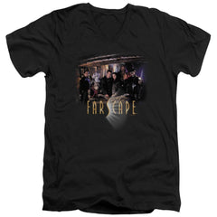 Farscape Cast Men's 30/1 Cotton Slim V-Neck T-Shirt