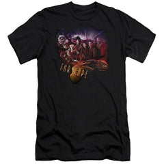Farscape Graphic Collage Men's Ultra-Soft 30/1 Cotton Slim Short-Sleeve T-Shirt