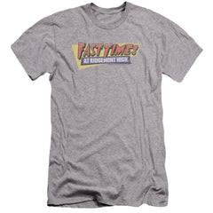Fast Times At Ridgemont High Distressed Logo Men's Ultra-Soft 30/1 Cotton Slim Short-Sleeve T-Shirt