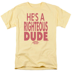 Ferris Bueller's Day Off Righteous Dude Men's 18/1 Cotton Short-Sleeve T-Shirt
