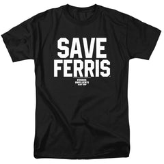 Ferris Bueller's Day Off Save Ferris Men's 18/1 Cotton Short-Sleeve T-Shirt