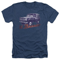 Ford 66 Bronco Classic Men's 30/1 Heather 60 40 Poly Short-Sleeve T-Shirt