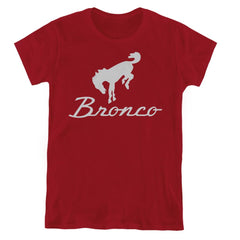 Ford Chrome Bronco Logo Women's 18/1 Cotton Short-Sleeve T-Shirt