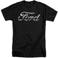 Ford Chrome Ford Logo Men's 18/1 Tall Cotton Short-Sleeve T-Shirt