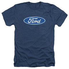 Ford Dimensional Logo Men's 30/1 Heather 60 40 Poly Short-Sleeve T-Shirt