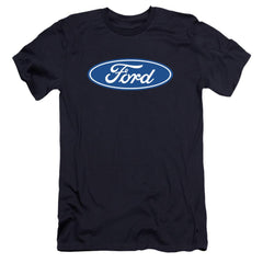 Ford Dimensional Logo Men's Ultra-Soft 30/1 Cotton Slim Short-Sleeve T-Shirt