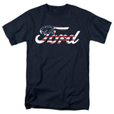 Ford Flag Logo Men's 18/1 Cotton Short-Sleeve T-Shirt