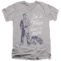 Ford Ford Truck Man Classic Men's 30/1 Cotton Slim V-Neck T-Shirt