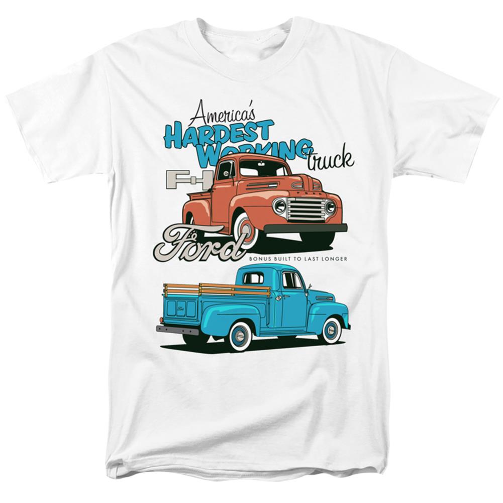 Ford Hardest Working Men's 18/1 Cotton Short-Sleeve T-Shirt