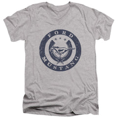 Ford Lucky Ford Mustang Men's 30/1 Cotton Slim V-Neck T-Shirt