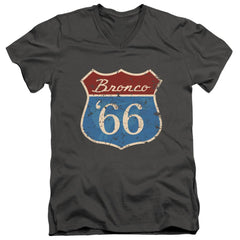 Ford Route 66 Bronco Men's 30/1 Cotton Slim V-Neck T-Shirt