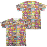 Fraggle Rock Character Squares (Front/Back Print) Men's Regular Fit Poly Cotton Short-Sleeve T-Shirt