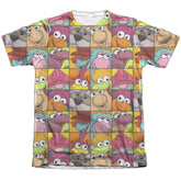 Fraggle Rock Character Squares Men's Regular Fit Poly Cotton Short-Sleeve T-Shirt