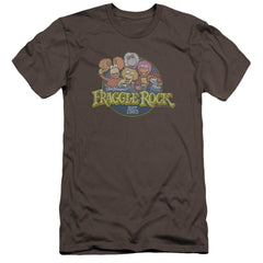 Fraggle Rock Circle Logo Men's Ultra-Soft 30/1 Cotton Slim Short-Sleeve T-Shirt