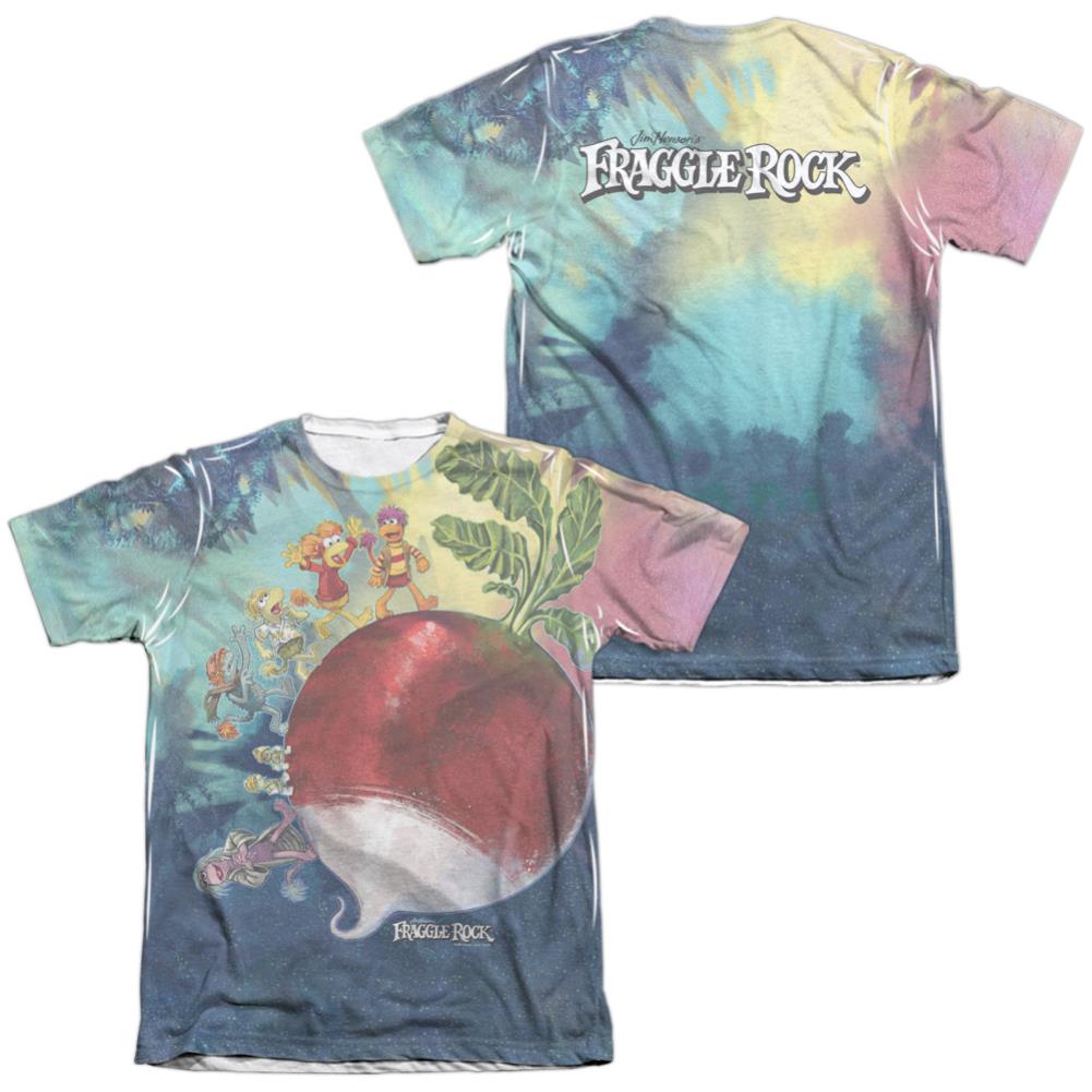 Fraggle Rock Giant Radish (Front/Back Print) Men's Regular Fit Poly Cotton Short-Sleeve T-Shirt