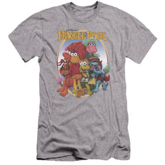 Fraggle Rock Group Hug Men's Ultra-Soft 30/1 Cotton Slim Short-Sleeve T-Shirt