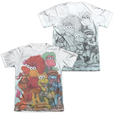 Fraggle Rock Group Shot (Front/Back Print) Men's Regular Fit Poly Cotton Short-Sleeve T-Shirt