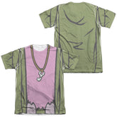 Fraggle Rock Mokey Uniform (Front/Back Print) Men's Regular Fit Poly Cotton Short-Sleeve T-Shirt