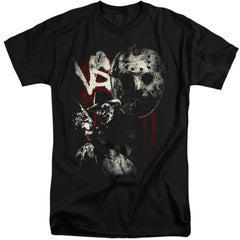 Freddy vs. Jason Scratches Men's 18/1 Tall Cotton Short-Sleeve T-Shirt