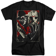 Freddy vs. Jason Vs Men's 18/1 Tall Cotton Short-Sleeve T-Shirt