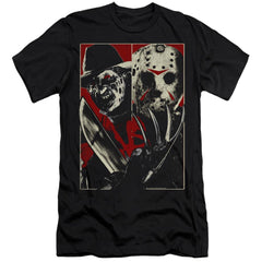Freddy vs. Jason Vs Men's Ultra-Soft 30/1 Cotton Slim Short-Sleeve T-Shirt