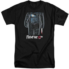 Friday The 13th 13th Poster Men's 18/1 Tall Cotton Short-Sleeve T-Shirt
