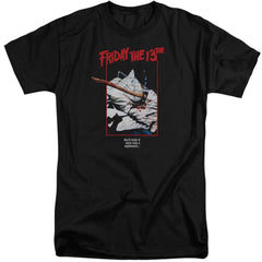 Friday The 13th Axe Poster Men's 18/1 Tall Cotton Short-Sleeve T-Shirt