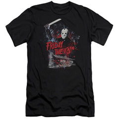 Friday The 13th Cabin Men's Ultra-Soft 30/1 Cotton Slim Short-Sleeve T-Shirt