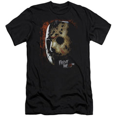 Friday The 13th Mask Of Death Men's Ultra-Soft 30/1 Cotton Slim Short-Sleeve T-Shirt