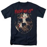 Friday The 13th Rough Mask Men's 18/1 Cotton Short-Sleeve T-Shirt