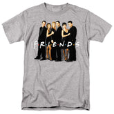 Friends Cast In Black Men's 18/1 Cotton Short-Sleeve T-Shirt