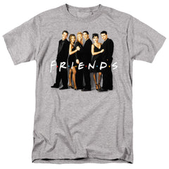 Friends Cast In Black Men's 18/1 Cotton Short-Sleeve T-Shirt