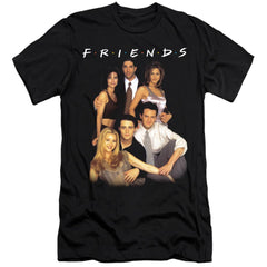 Friends Stand Together Men's Ultra-Soft 30/1 Cotton Slim Short-Sleeve T-Shirt