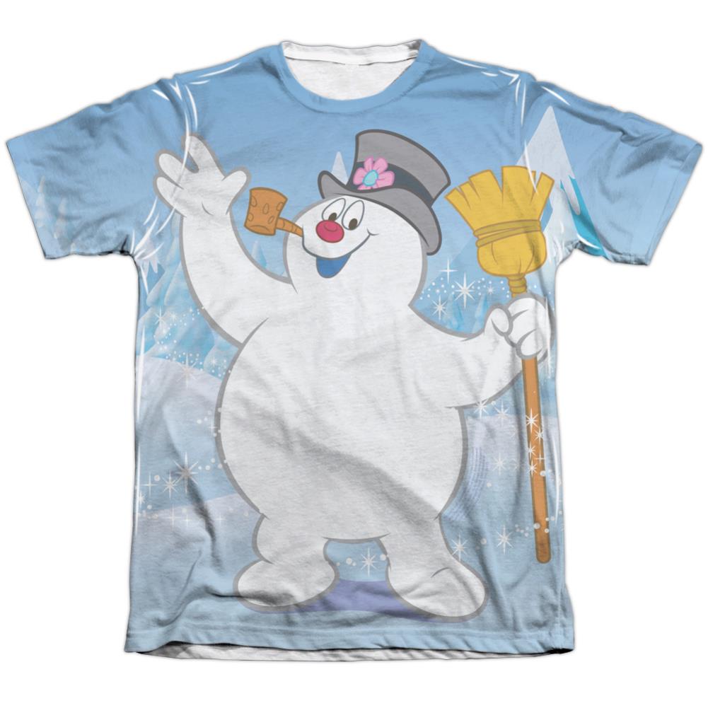 Frosty The Snowman Frosty Wave Men's Regular Fit Poly Cotton Short-Sleeve T-Shirt