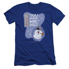 Frosty The Snowman Melt Men's Ultra-Soft 30/1 Cotton Slim Short-Sleeve T-Shirt