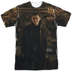 Game Of Thrones Arya For The Throne Men's Regular Fit Polyester Short-Sleeve T-Shirt