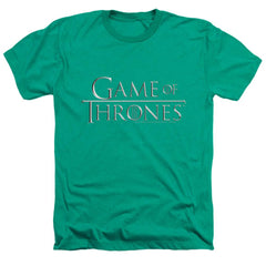 Game Of Thrones Chrome Logo Men's 30/1 Heather 60 40 Poly Short-Sleeve T-Shirt