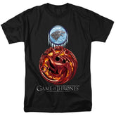 Game Of Thrones Combined Targaryn And Stark Men's 18/1 Cotton Short-Sleeve T-Shirt