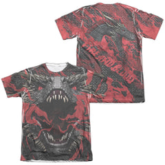 Game Of Thrones Dragons (Front/Back Print) Men's Regular Fit Poly Cotton Short-Sleeve T-Shirt