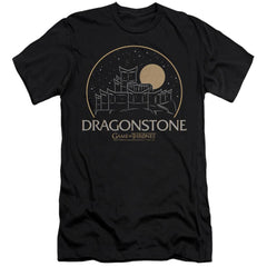 Game Of Thrones Dragonstone Men's Ultra-Soft 30/1 Cotton Slim Short-Sleeve T-Shirt