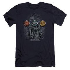 Game Of Thrones For The Throne Sigils Men's Ultra-Soft 30/1 Cotton Slim Short-Sleeve T-Shirt