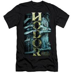 Game Of Thrones Hodor Men's Ultra-Soft 30/1 Cotton Slim Short-Sleeve T-Shirt