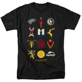 Game Of Thrones House Sigils Men's 18/1 Cotton Short-Sleeve T-Shirt