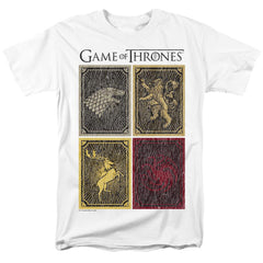 Game Of Thrones House Squares Men's 18/1 Cotton Short-Sleeve T-Shirt